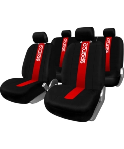 SET COPRISEDILI UNIVERSALI AUTO SPARCO "SPC1011" ANTERIORI E POSTERIORI ROSSI